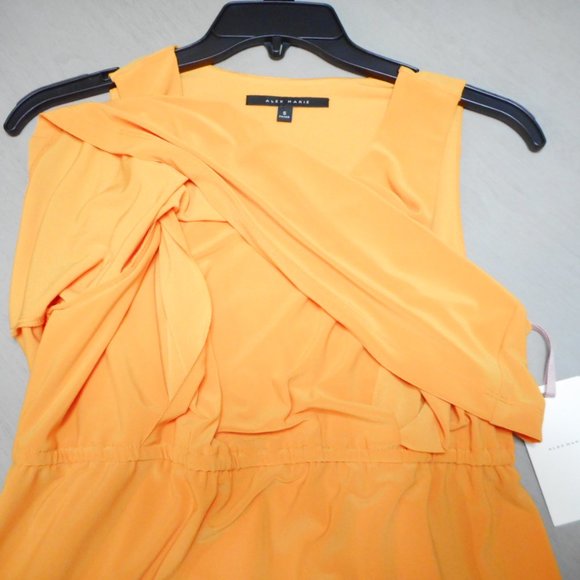 HOST PICK Alex Marie Maternity Nursing Tangerine Orange Maxi Dress size S - Picture 3 of 3